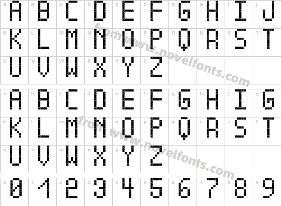 Cross led tfb boldCharacter Map