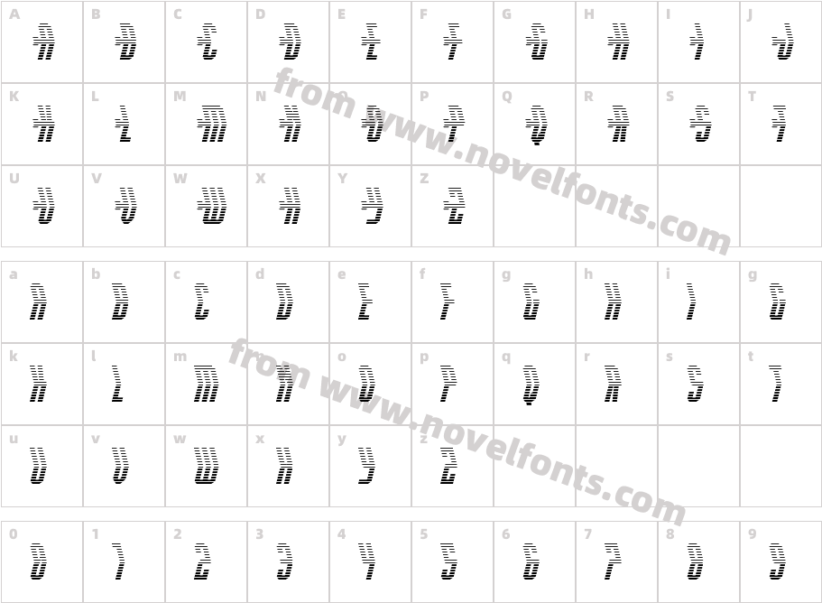 Crossbow Shaft GradientCharacter Map