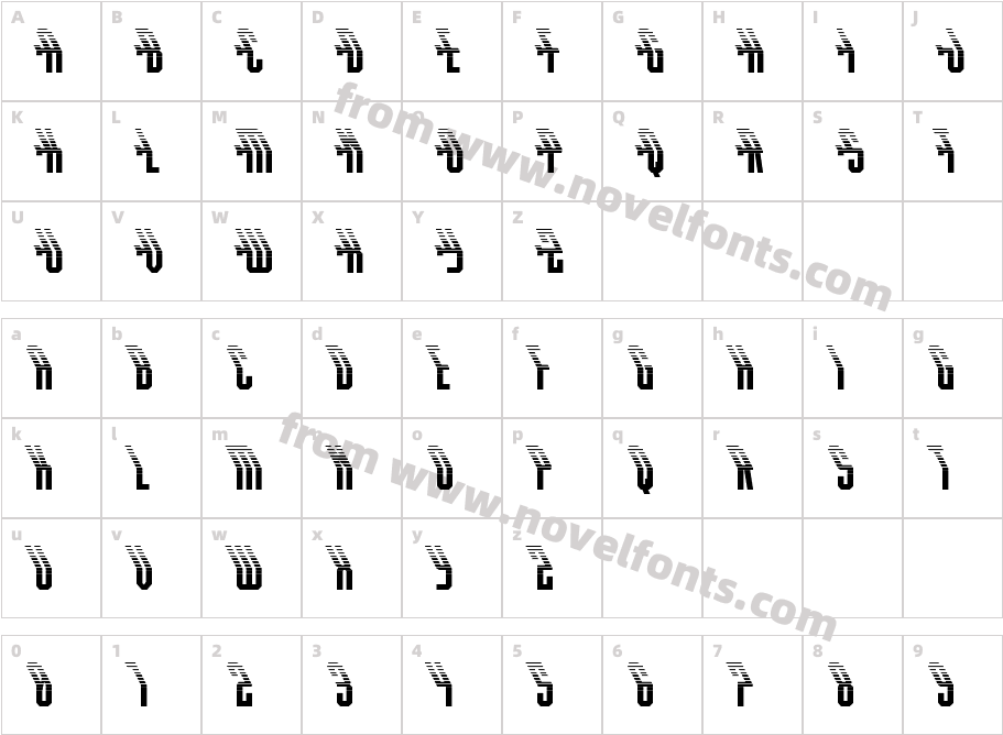 Crossbow Shaft Halftone LeftalCharacter Map