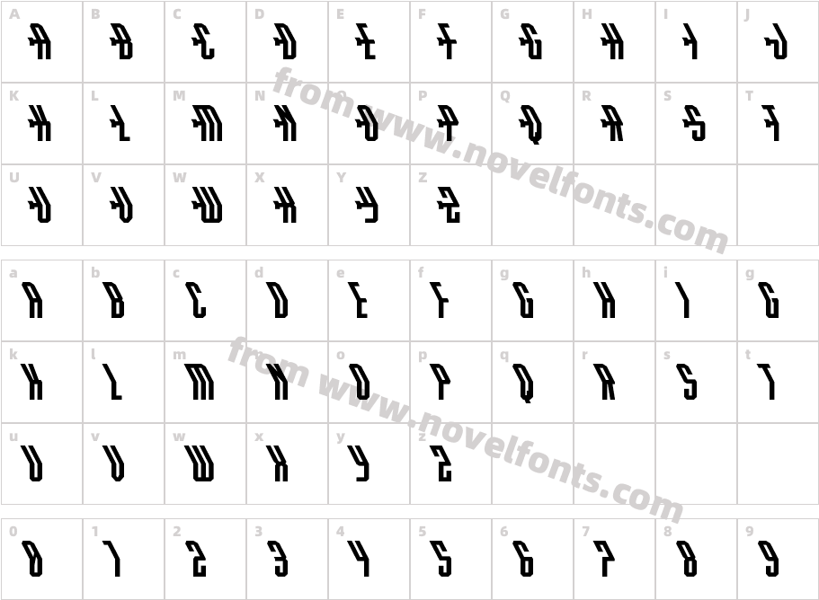 Crossbow Shaft LeftalicCharacter Map