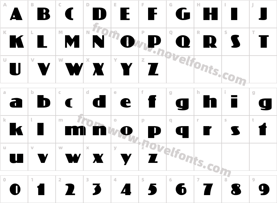 CrossetCharacter Map