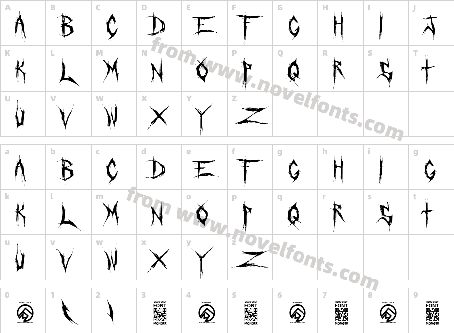 Crucifixion RegularCharacter Map