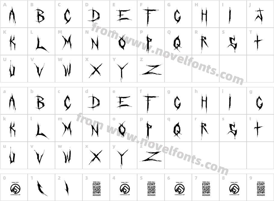 Crucifixion-RegularCharacter Map