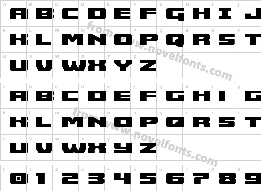 Cruiser Fortress ExpandedCharacter Map