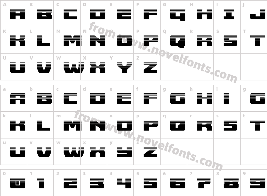 Cruiser Fortress HalftoneCharacter Map