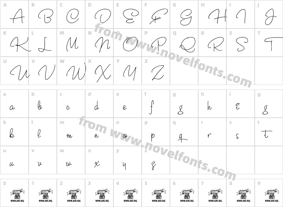 Crunchy PERSONAL USE ONLYCharacter Map