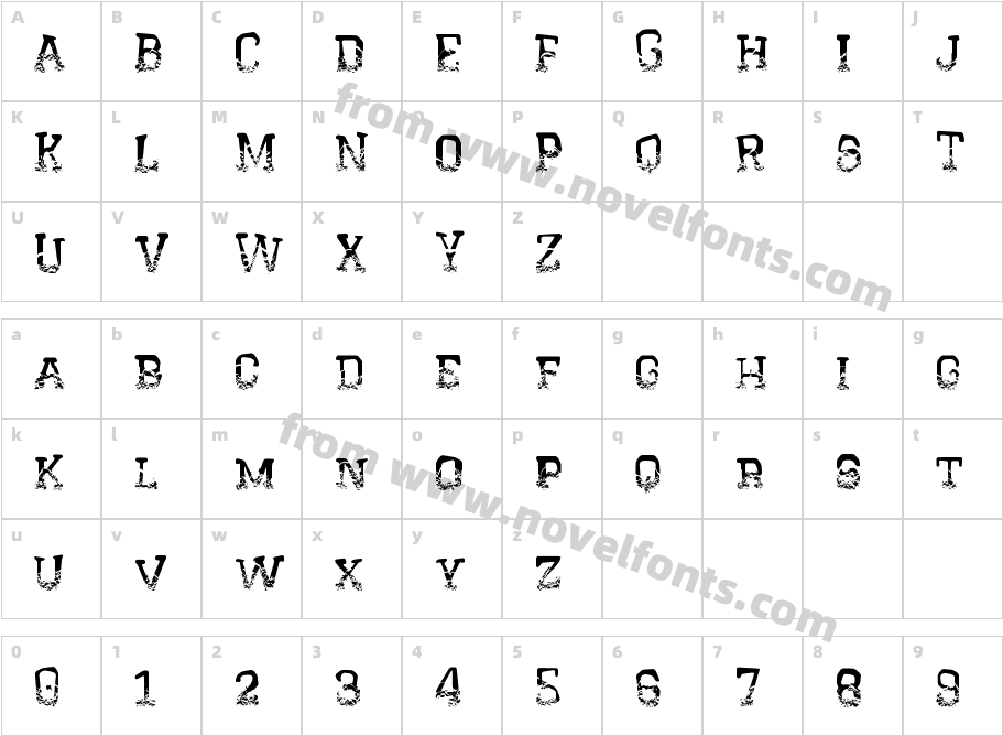 CrystalHouseCharacter Map