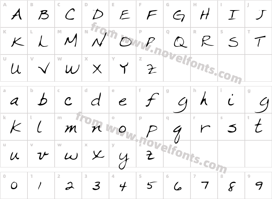 CrystalsHandCharacter Map