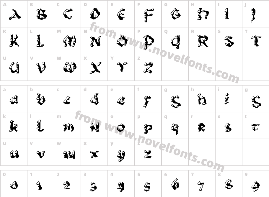 Cuaca DinginCharacter Map