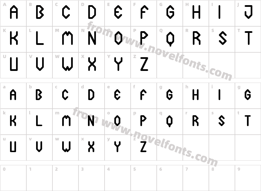 Cuadradex Simple StCharacter Map