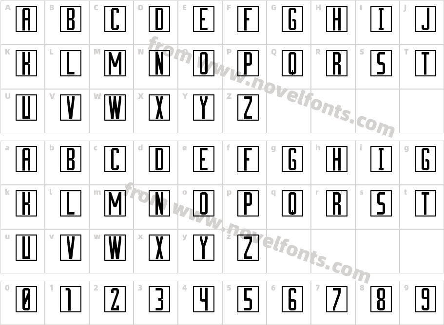 Cuadritos StCharacter Map