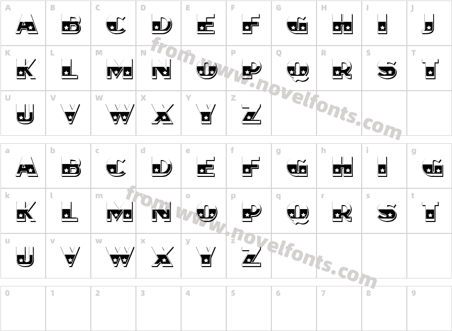 Cuba RegularCharacter Map