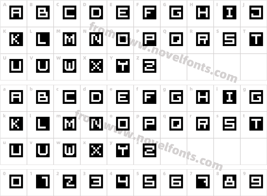 Cube Font  RegularCharacter Map