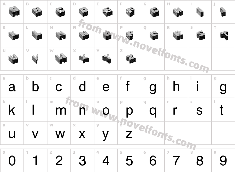 CubefontCharacter Map