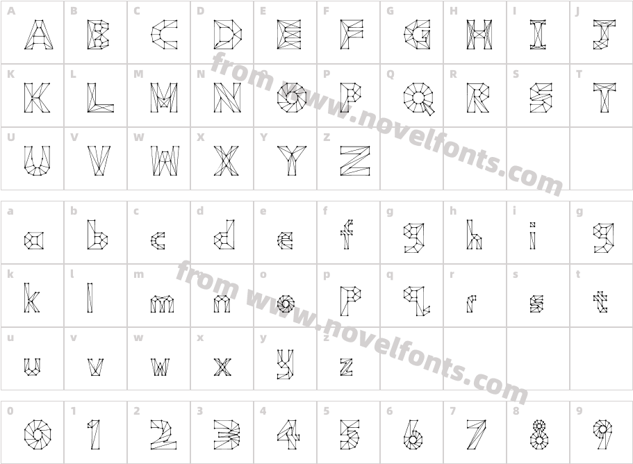 Cubism Connect RegularCharacter Map