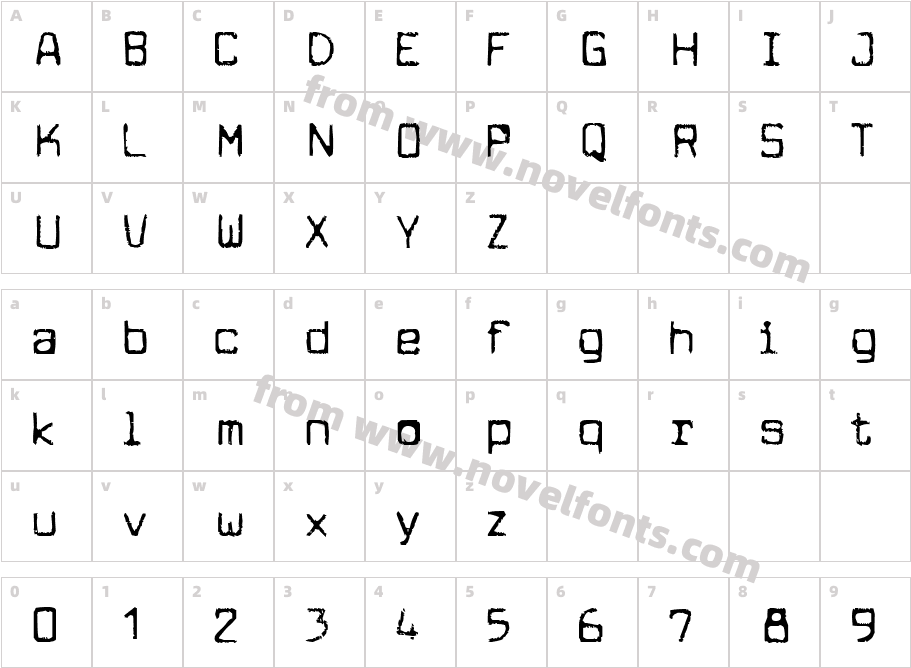 CuomotypeCharacter Map