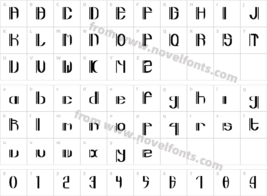 Curve Edge BoldCharacter Map