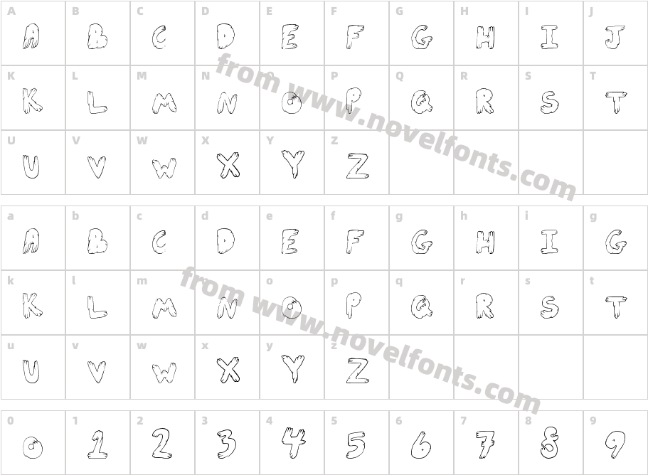 CuteFoldCharacter Map