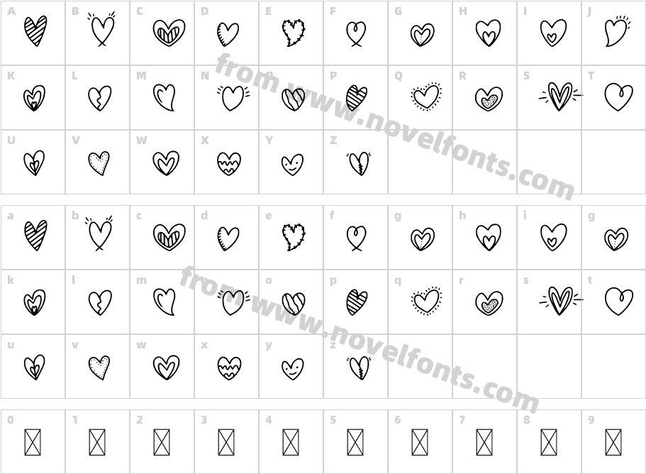 CuteHeartRegularCharacter Map