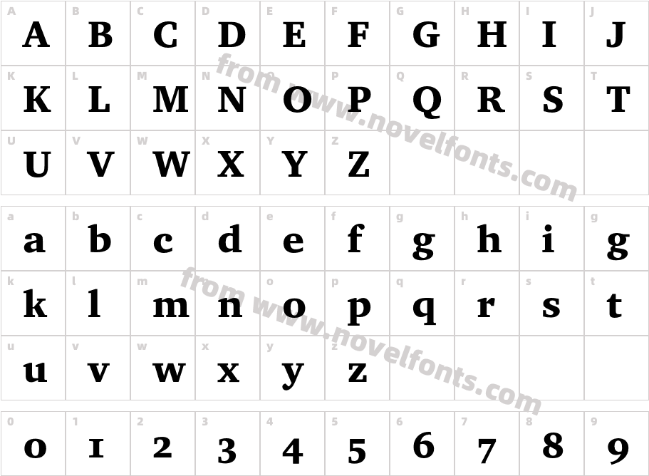 CharterEF BlackOsFCharacter Map