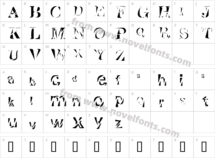 CuttedCharacter Map