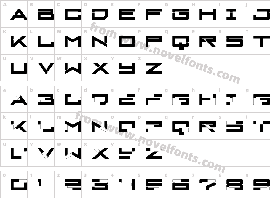 CyberCity-RegularCharacter Map