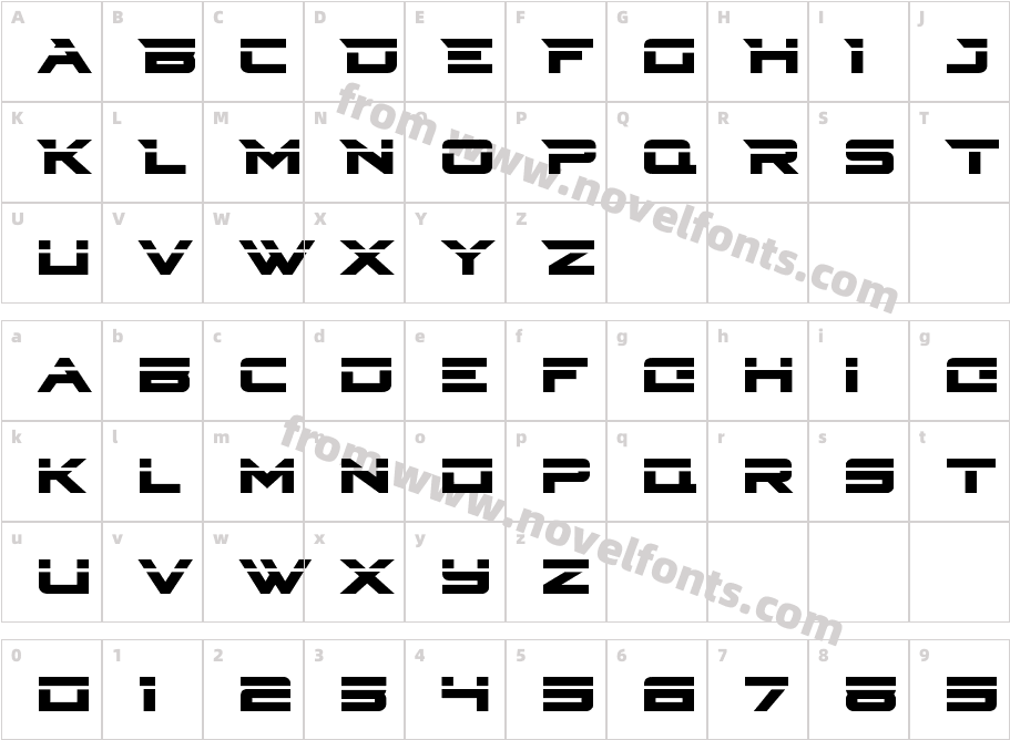 Cyberdyne LaserCharacter Map