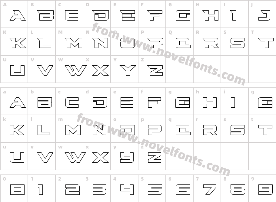 Cyberdyne OutlineCharacter Map