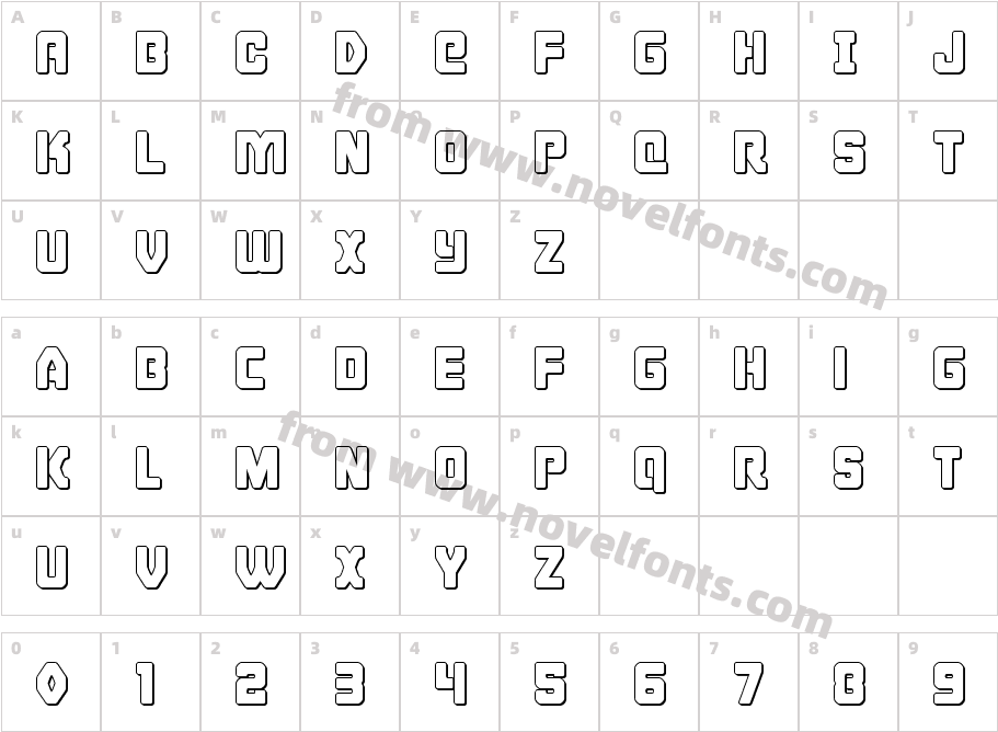 Cyborg Rooster OutlineCharacter Map