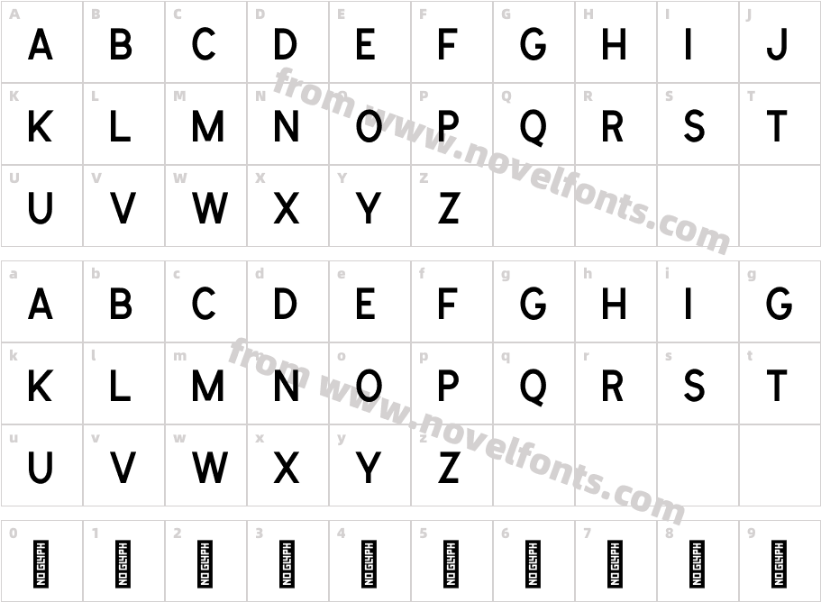 Cymbria BoldCharacter Map