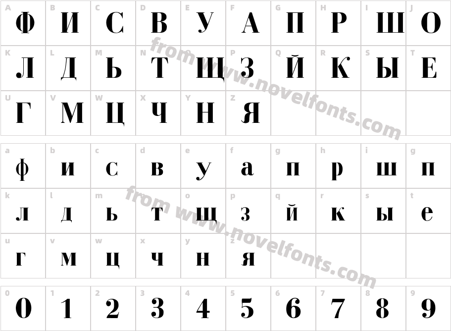 Cyrillic-BoldCharacter Map