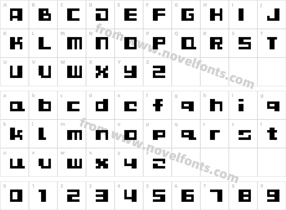 D3 CuteBitMapism TypeBCharacter Map