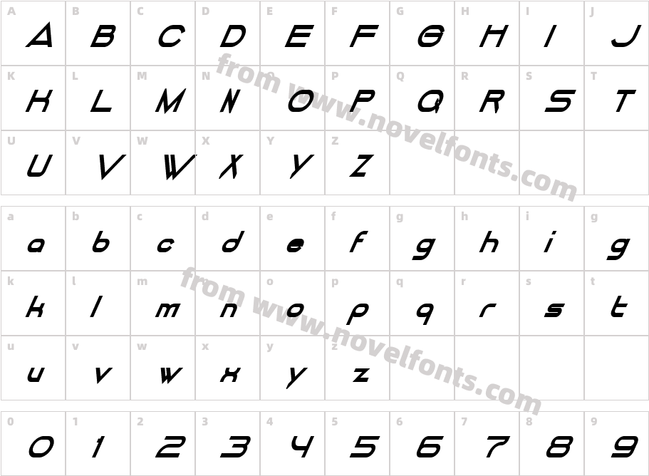 DANCING JUICE Bold ItalicCharacter Map