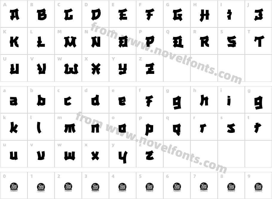 DASEGO Personal UseCharacter Map