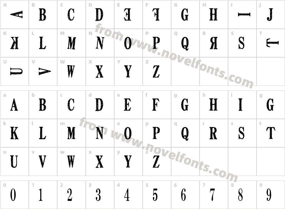 DEATH FONT ver1.0Character Map