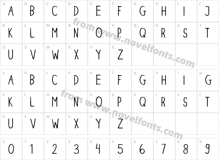 DINSKI CASUAL CONDENSEDCharacter Map