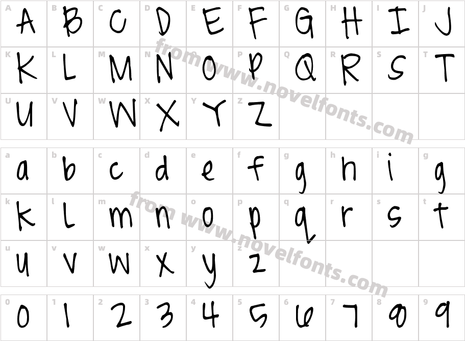 DJB Brit's Thin PenCharacter Map