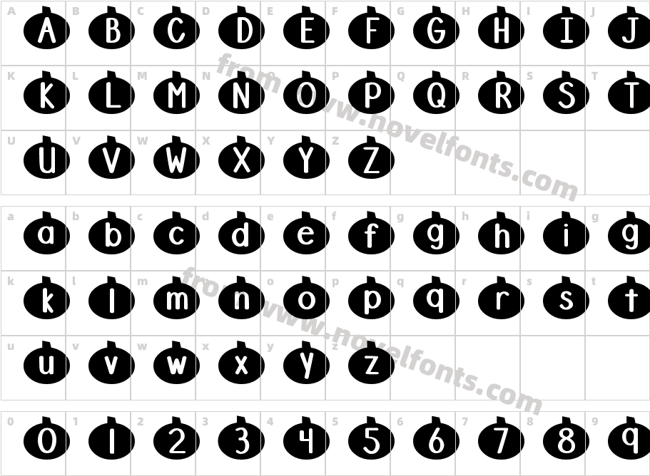 DJB Linus' Pumpkin 2Character Map