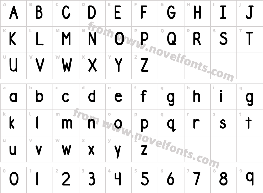 DJB Number 2 Pencil BoldCharacter Map