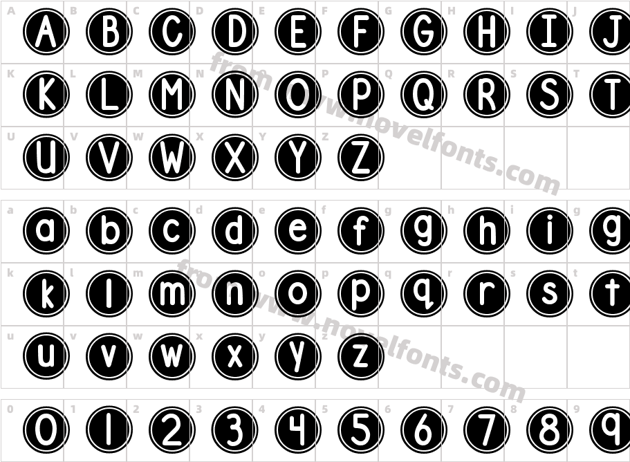 DJB Pokey DotsCharacter Map