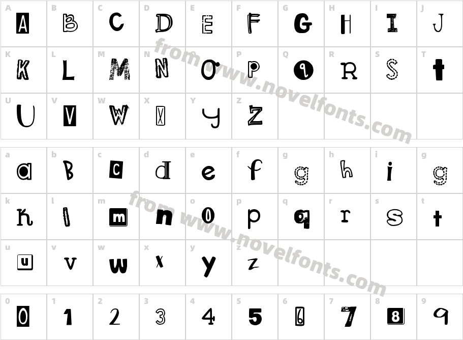 DJB Ransom Note MessyCharacter Map