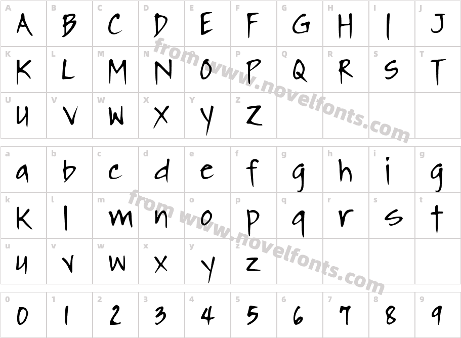 DJB WERECOW OF DANVILLECharacter Map