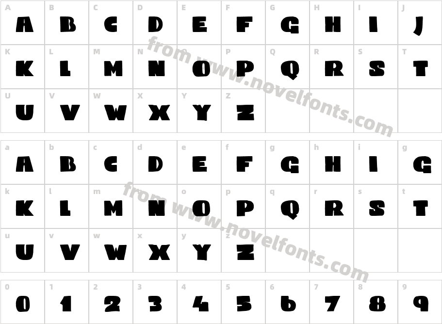 DKCodswallopCharacter Map