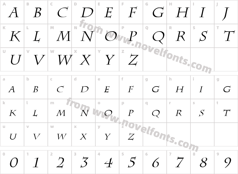 Chaz ItalicCharacter Map