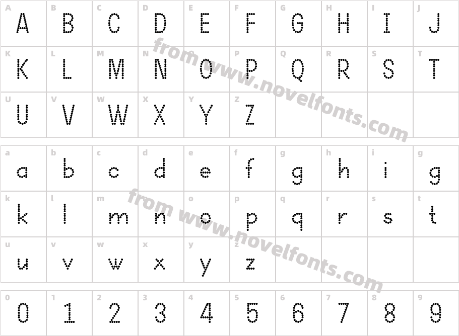 DOTCIRFUL BoldCharacter Map