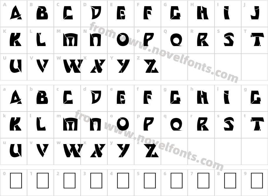 DS Comedy Cyr BoldCharacter Map