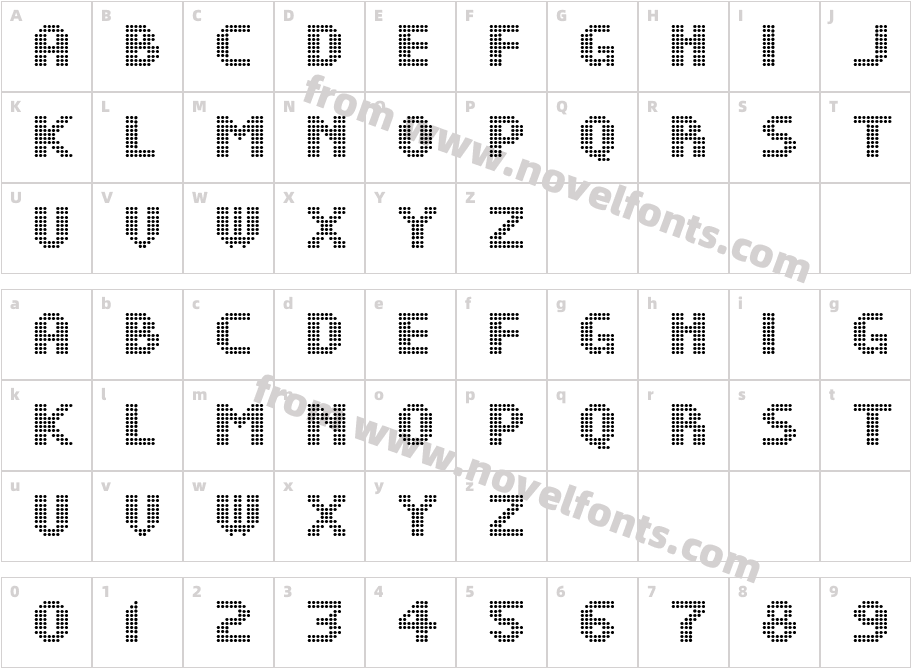 DS Dots MediumCharacter Map