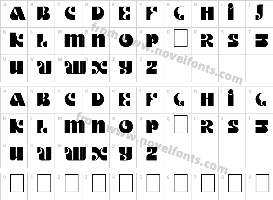 DS Motter StyleCharacter Map