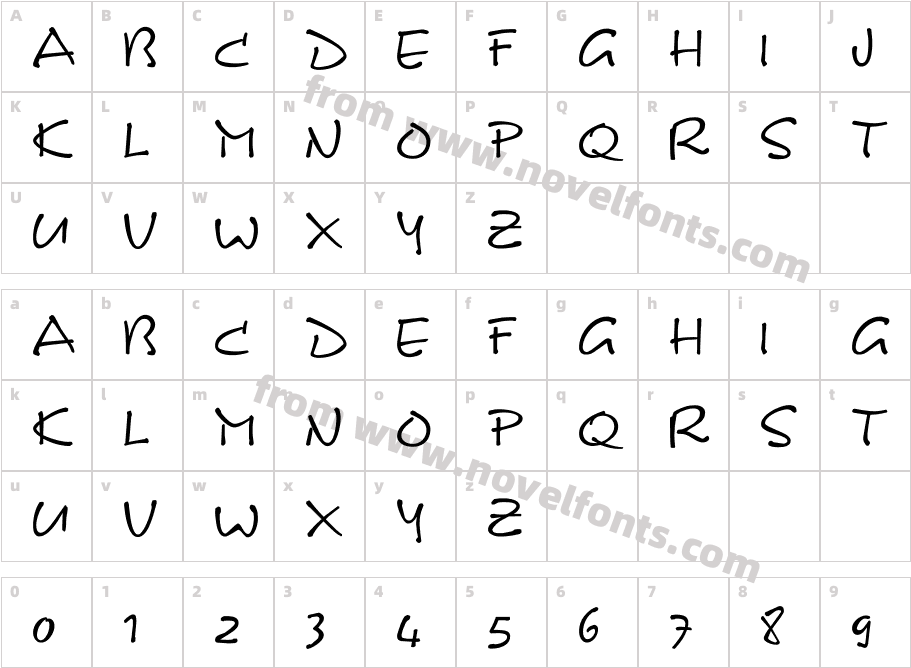 DS NoteCharacter Map