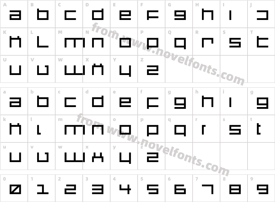 DS SQR75Character Map